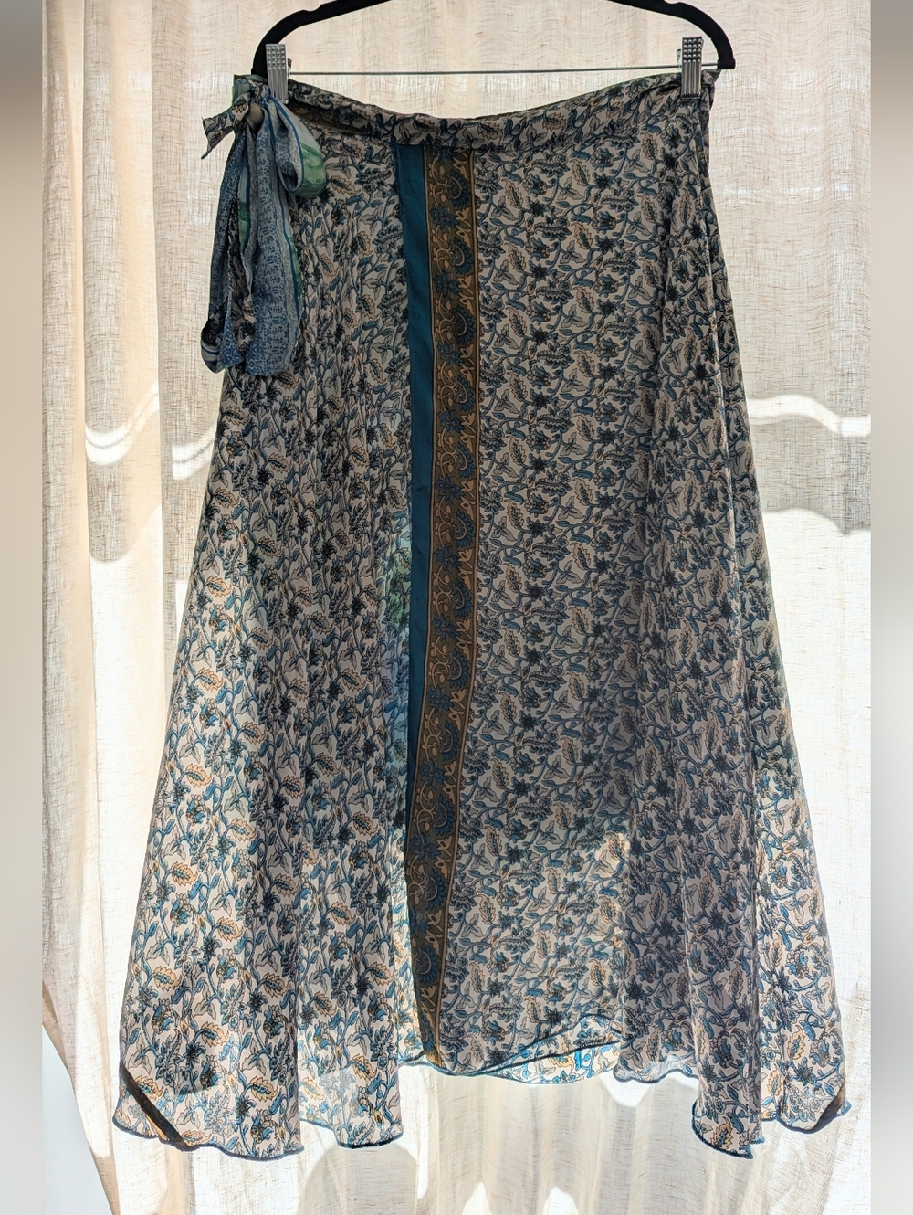 Silky Wrap  Midi Skirt